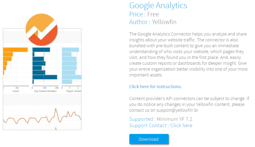 Marketplace - Google Analytics Connector